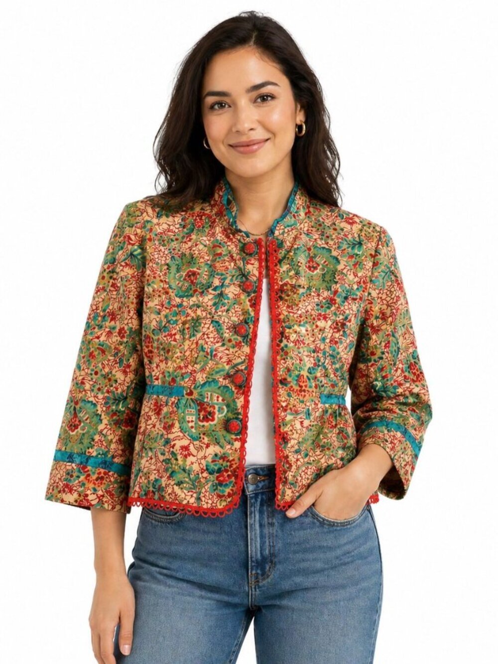 Vintage Cynthia Steffe Embroidered Eyelet Jacket